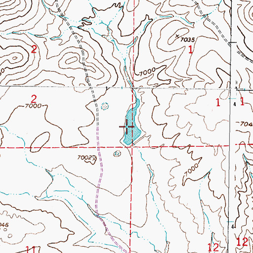 Topographic Map of Antelope Reservoir, WY