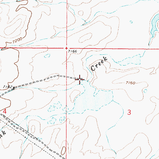Topographic Map of Lace Dam, WY