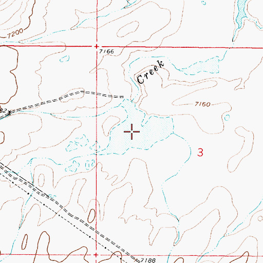 Topographic Map of Lace Reservoir, WY