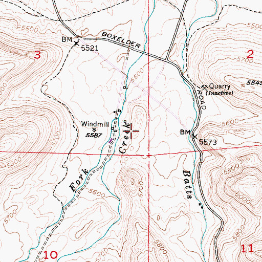 Topographic Map of Cannondale Number 2 Dam, WY