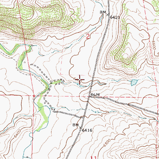 Topographic Map of Chas Smyth Reservoir, WY