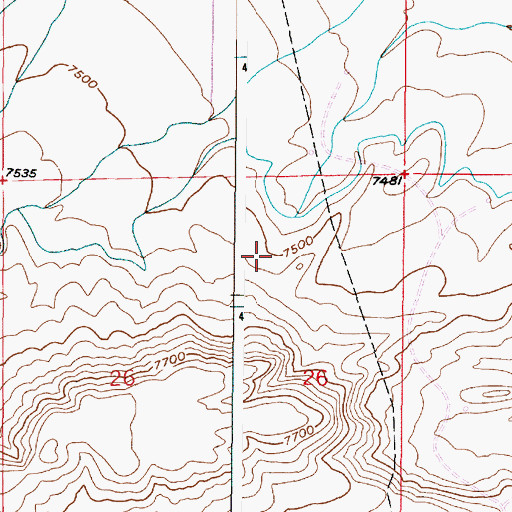 Topographic Map of Seepage Reservoir, WY