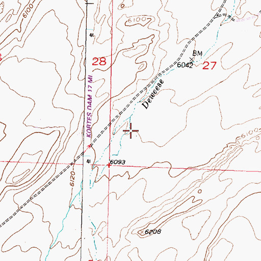 Topographic Map of Nickerson Dam, WY