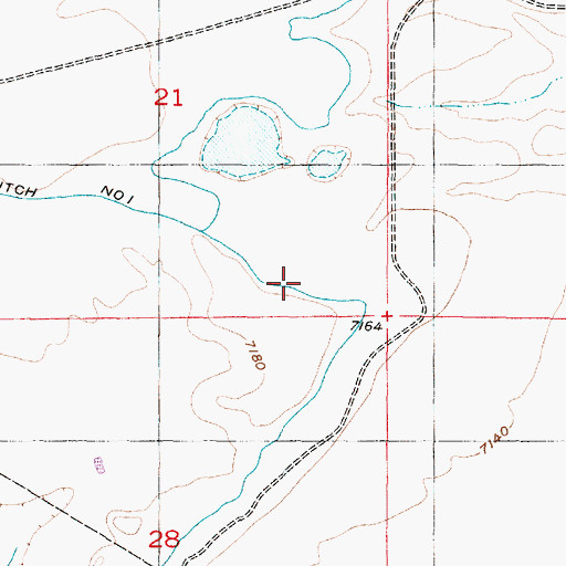 Topographic Map of Cooper Dam, WY