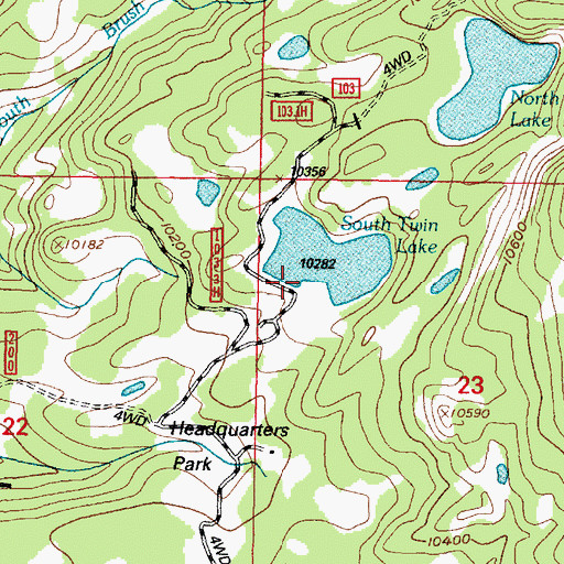 Topographic Map of Keystone Dam, WY
