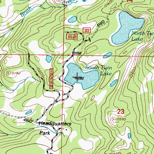 Topographic Map of Keystone Reservoir, WY