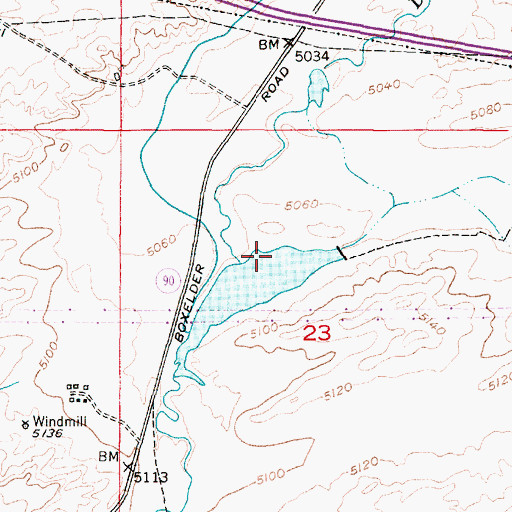 Topographic Map of J E Higgins Number 1 Dam, WY