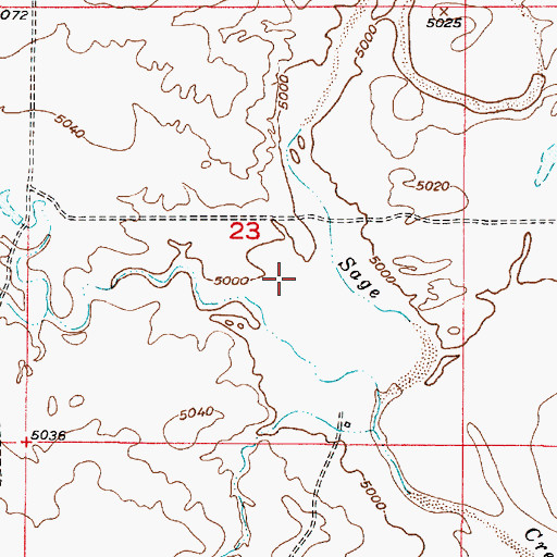 Topographic Map of Number 1 Reservoir, WY