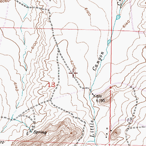 Topographic Map of Irvine Reservoir, WY