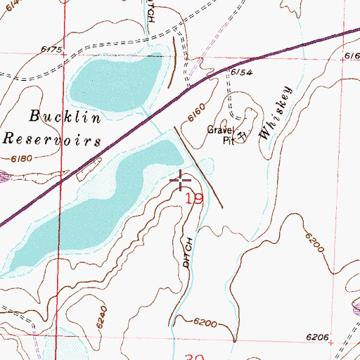 Topographic Map of Bucklin Number 2 Dam, WY