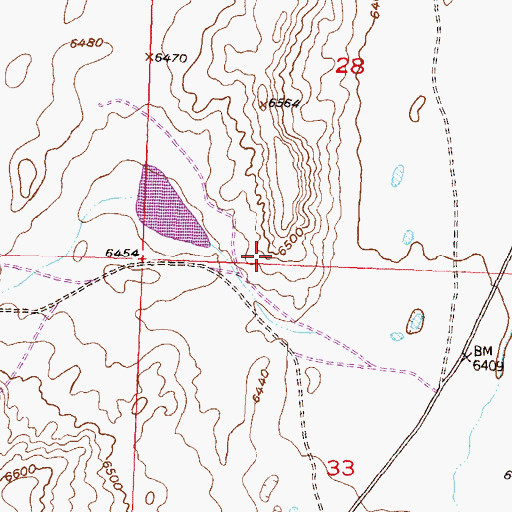 Topographic Map of Kirk Reservoir, WY