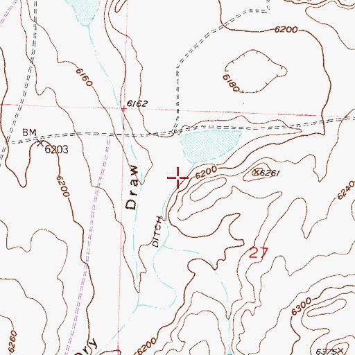 Topographic Map of Crane Dam, WY