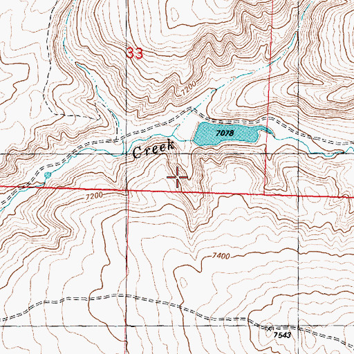 Topographic Map of J O Dam, WY
