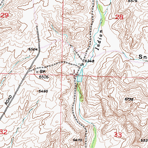 Topographic Map of Irene Number 2 Dam, WY
