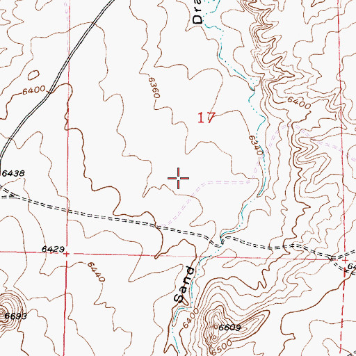 Topographic Map of Dry Gulch Reservoir, WY