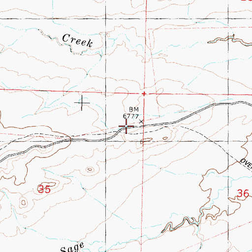 Topographic Map of Sage Creek Dam, WY