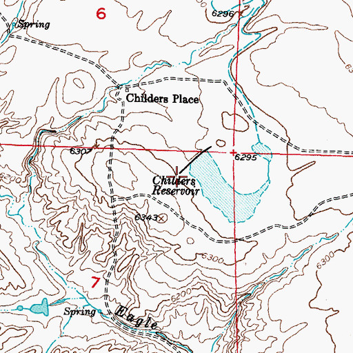 Topographic Map of Eagle Canyon Dam, WY