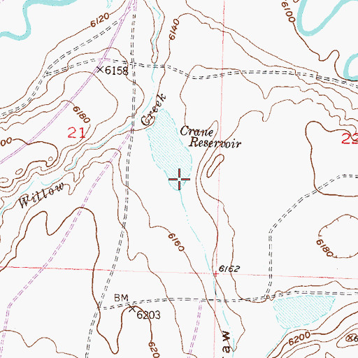 Topographic Map of C R C Dam, WY