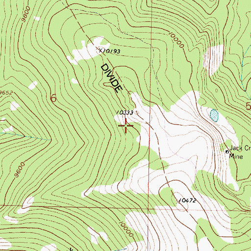 Topographic Map of North Spring Creek Dam, WY