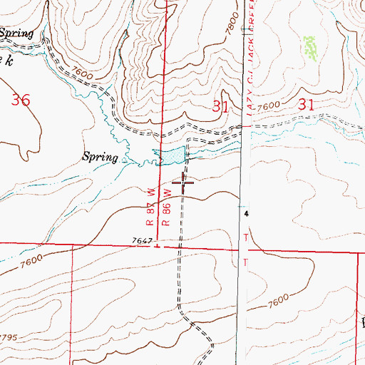 Topographic Map of Low Dam, WY