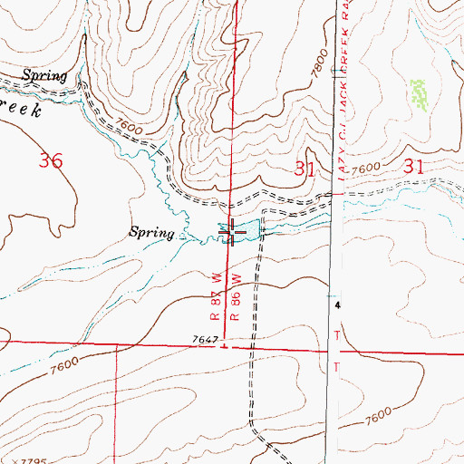 Topographic Map of Low Reservoir, WY