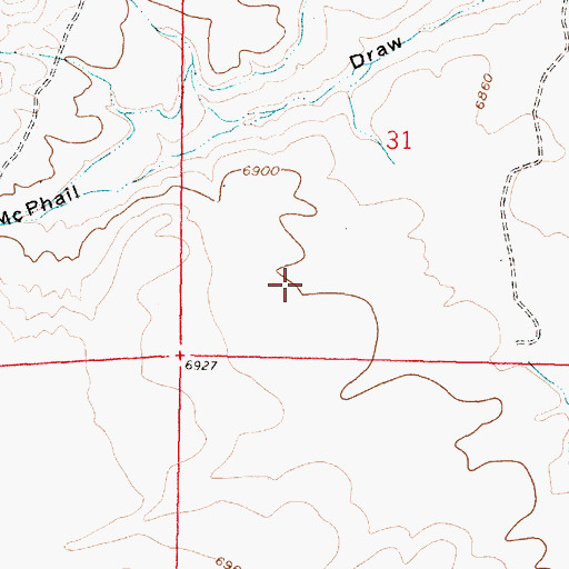 Topographic Map of Seaverson Reservoir, WY