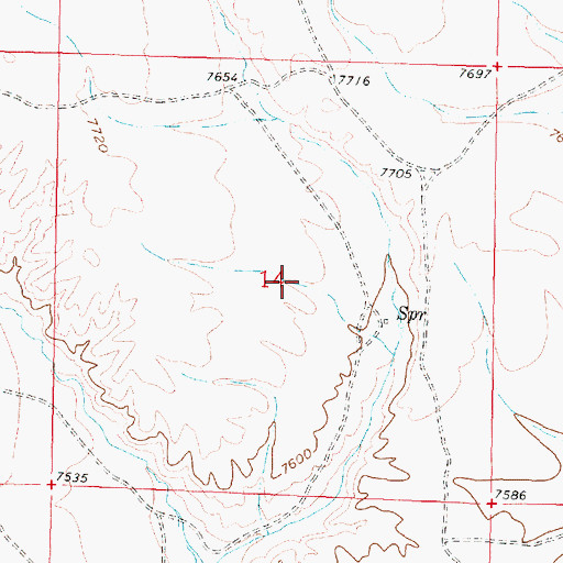 Topographic Map of Long Pond Reservoir, WY