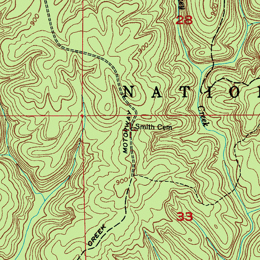 Topographic Map of Smith Cemetery, AL