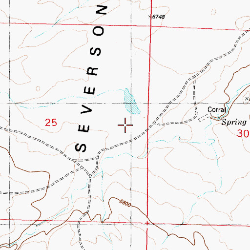 Topographic Map of Johnston Number 2 Dam, WY