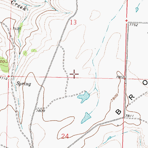 Topographic Map of Beavers Reservoir, WY