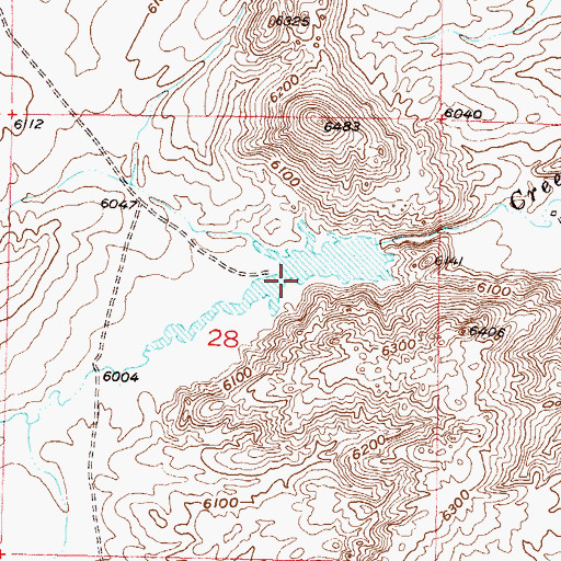 Topographic Map of Annis Reservoir, WY