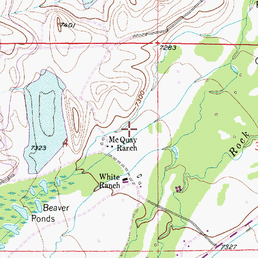 Topographic Map of White Dam, WY