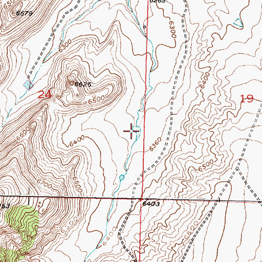 Topographic Map of Cardinell Reservoir, WY