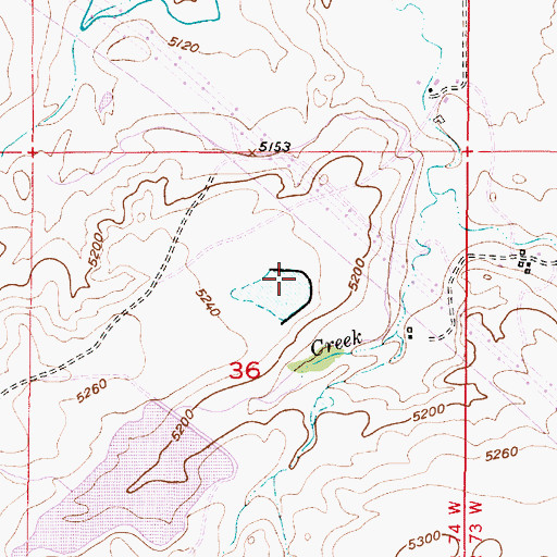 Topographic Map of Abney Number 1 Dam, WY