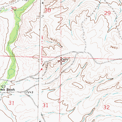 Topographic Map of Haines Dam, WY