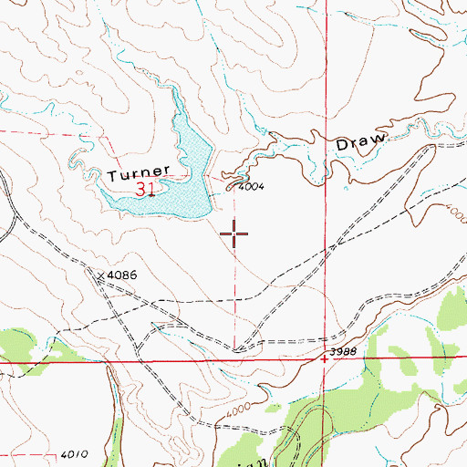 Topographic Map of Turner Number 1 Dam, WY