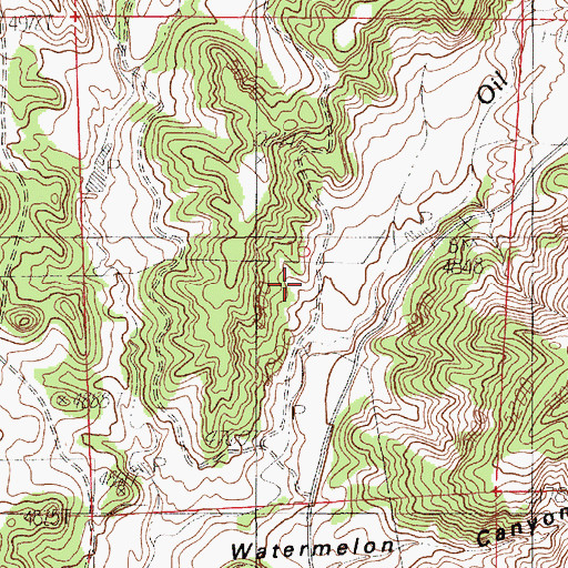 Topographic Map of Big Delaney Dam, WY