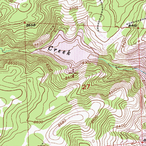 Topographic Map of Upper Rock Creek Dam, WY