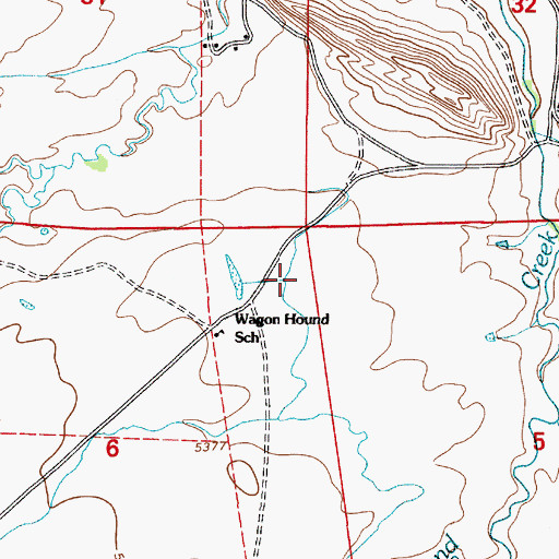 Topographic Map of Peterson Dam, WY