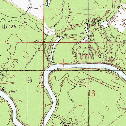 Topographic Map of Smith Creek, AL