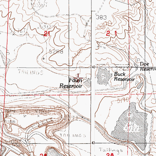 Topographic Map of Buck Dam, WY