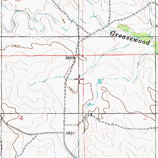 Topographic Map of Walker Reservoir, WY