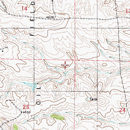 Topographic Map of Phil Number 1 Dam, WY