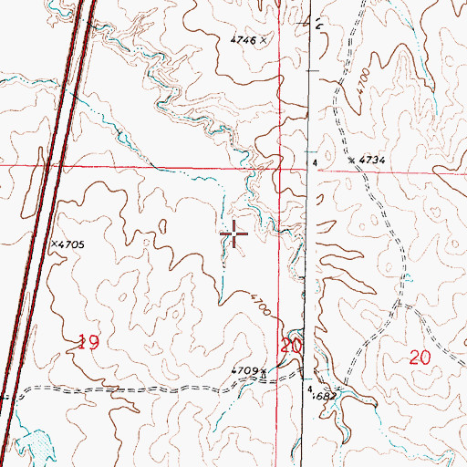 Topographic Map of Ramsbottom Dam, WY