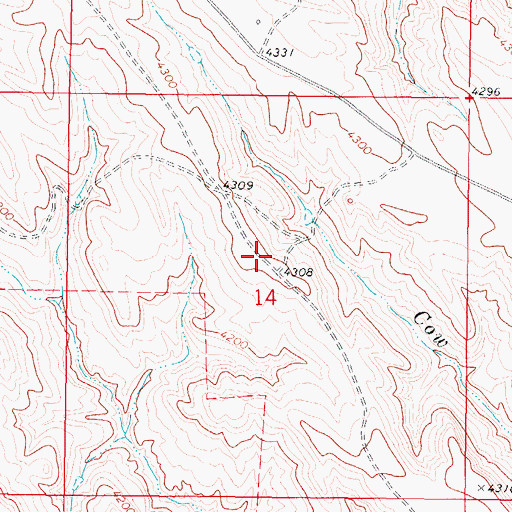 Topographic Map of Mary Stock Dam, WY
