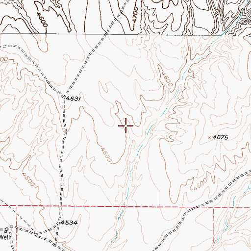 Topographic Map of Water Hole Dam, WY