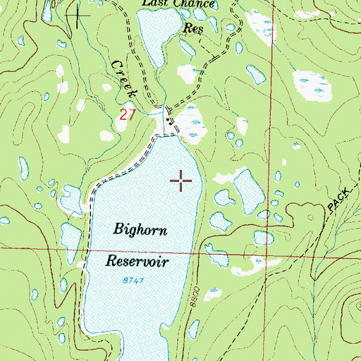 Topographic Map of Big Horn Dam, WY