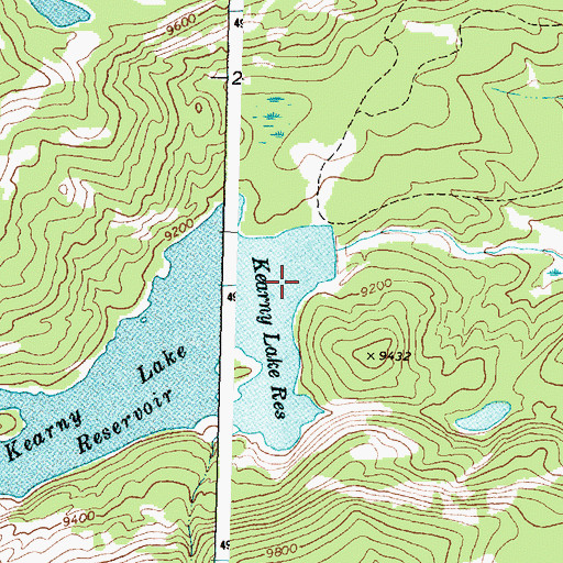 Topographic Map of Kearney Lake Dam, WY