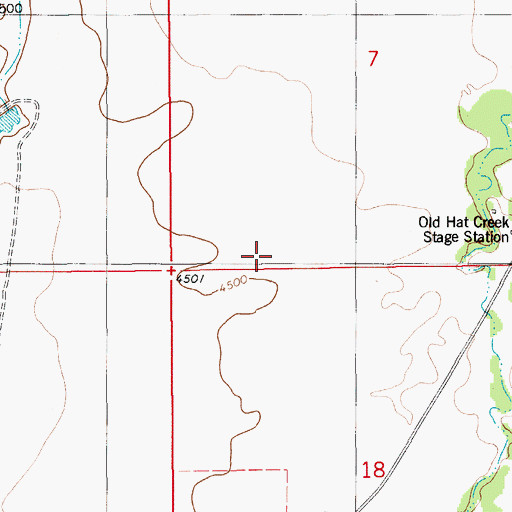 Topographic Map of Fields Reservoir, WY