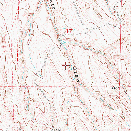 Topographic Map of Fish Stockwater Dam, WY